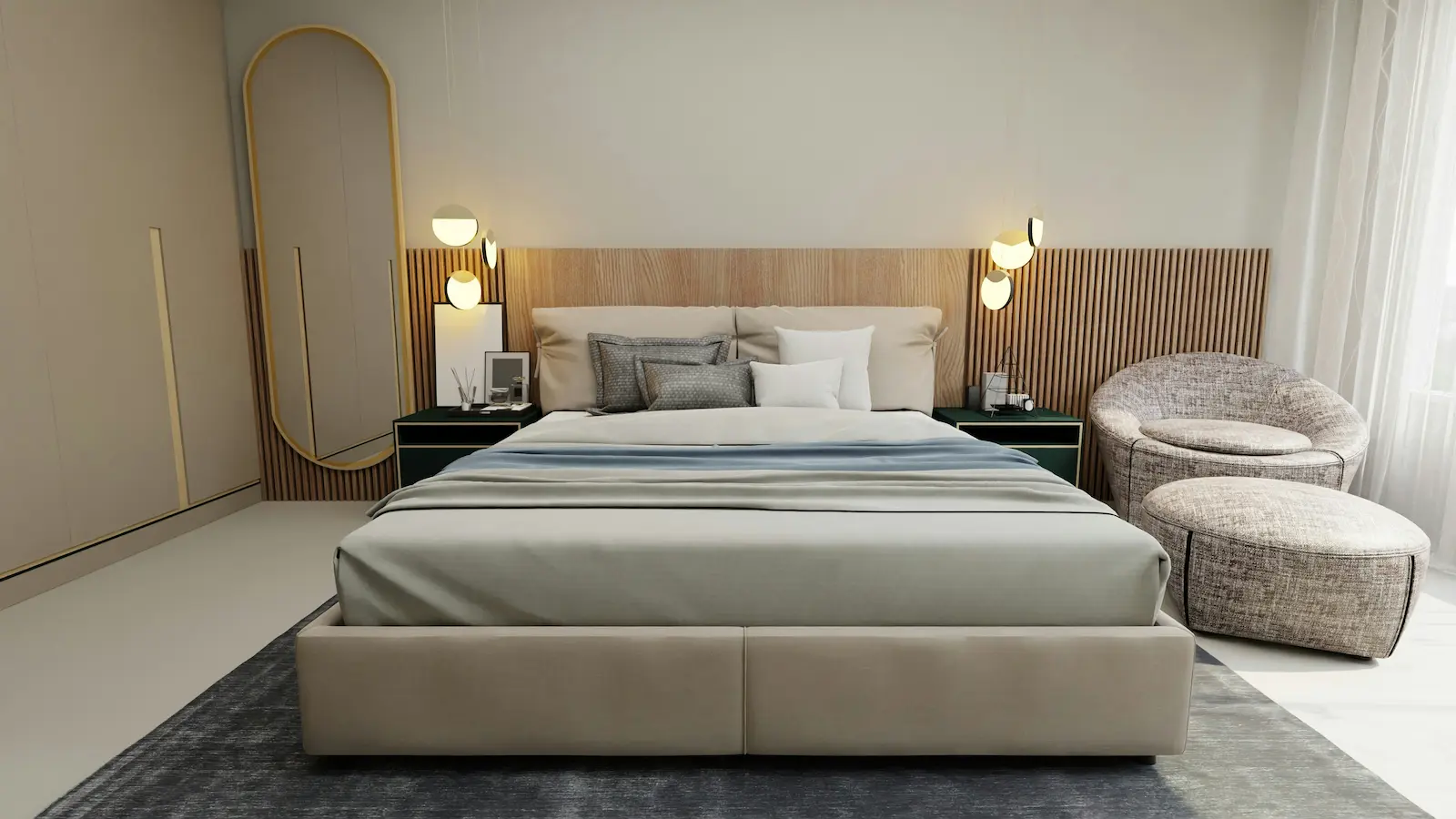 Pristine bedroom prepared with maintenance and housekeeping support